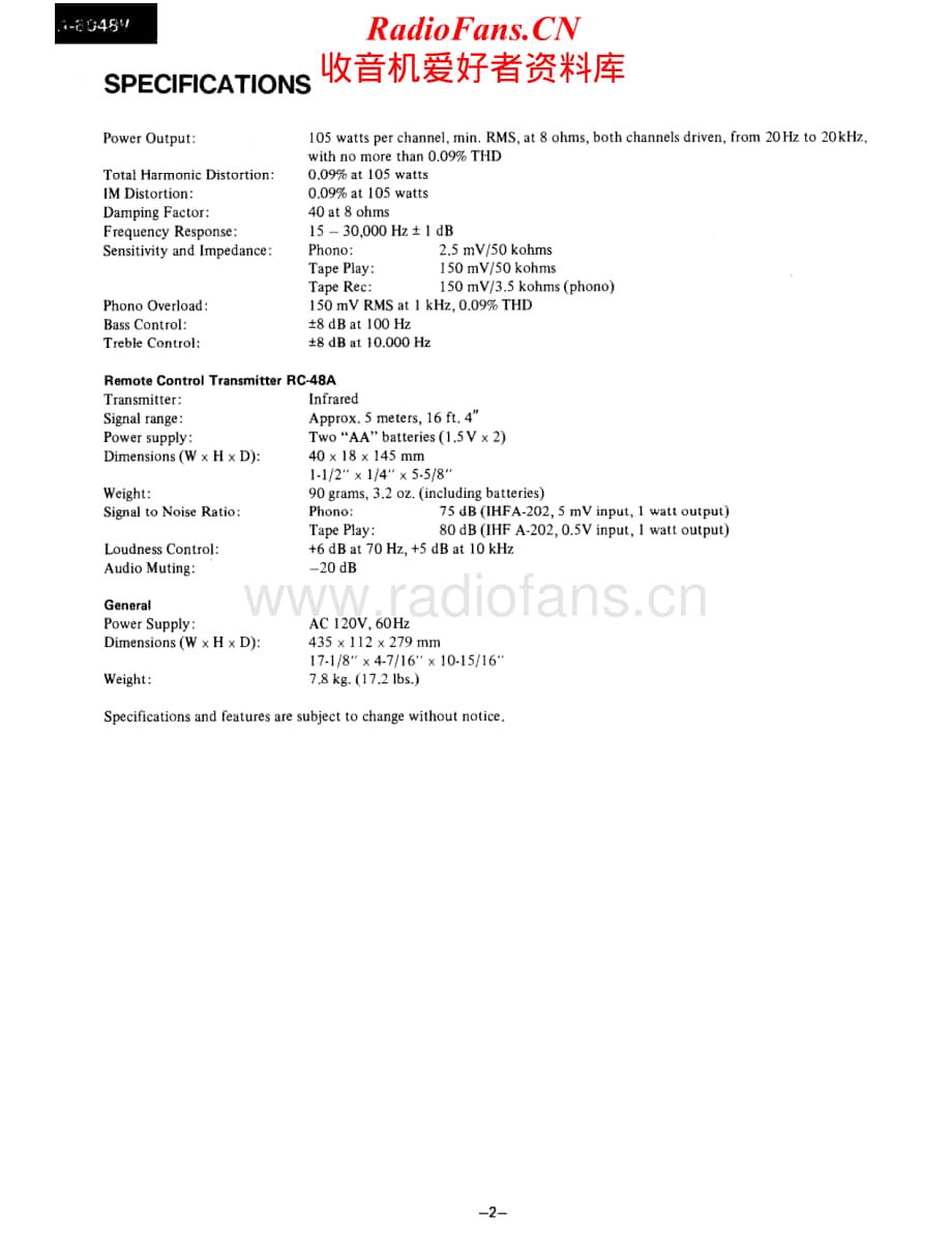 Onkyo-A8048V-int-sm维修电路原理图.pdf_第2页