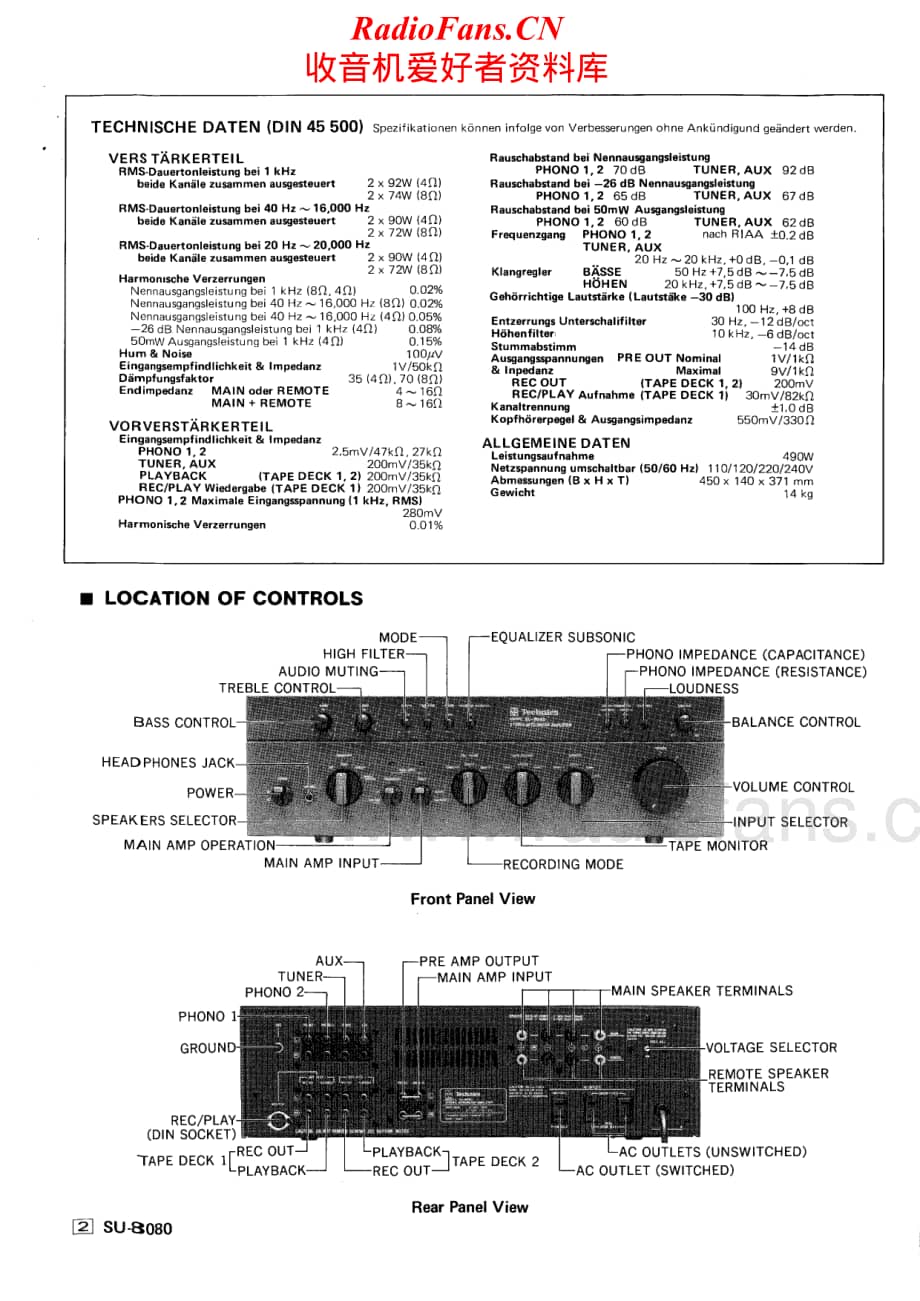 Technics-SU8080-int-sm维修电路原理图.pdf_第2页