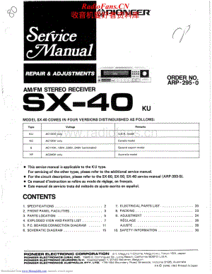 Pioneer-SX40solidstate-rec-sm维修电路原理图.pdf