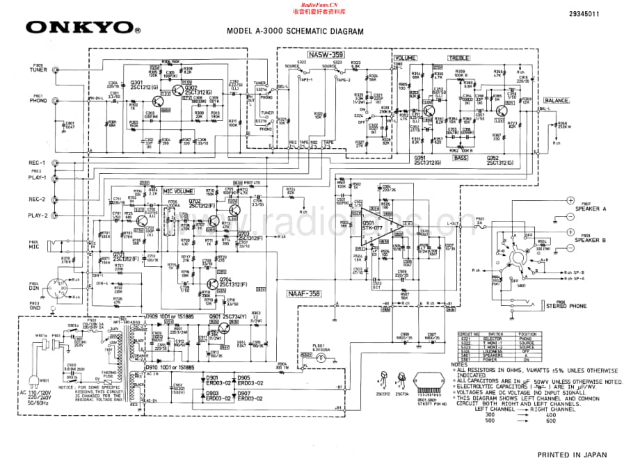 Onkyo-A3000-int-sch维修电路原理图.pdf_第1页