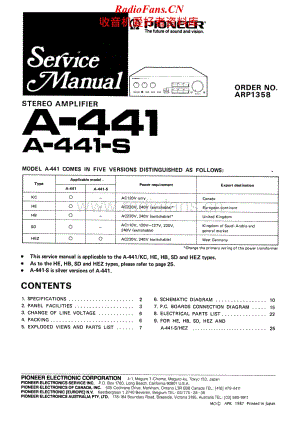 Pioneer-A441-int-sm维修电路原理图.pdf