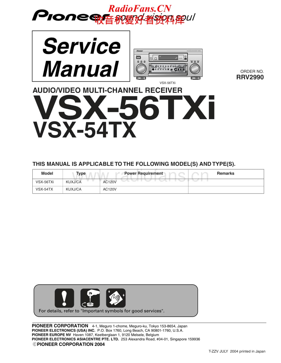 Pioneer-VSX56TXI-avr-sm维修电路原理图.pdf_第1页