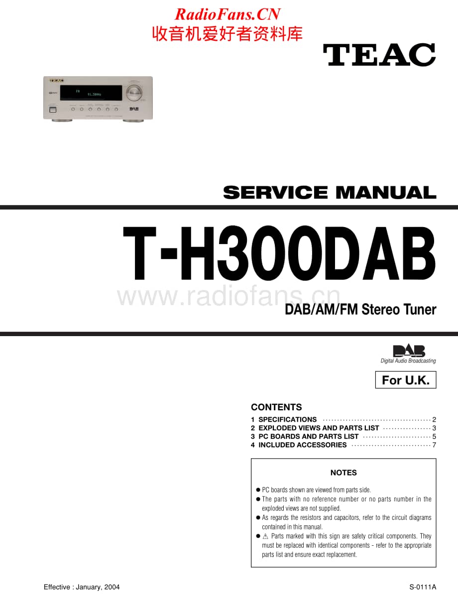 Teac-TH300DAB-rec-sm维修电路原理图.pdf_第1页