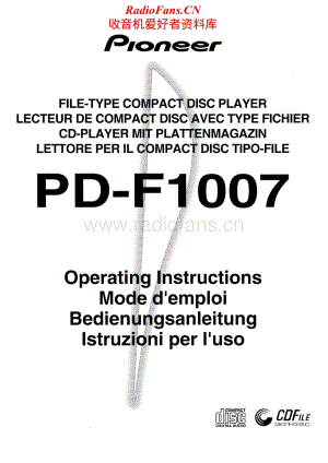 Pioneer-PDF1007-cd-om维修电路原理图.pdf