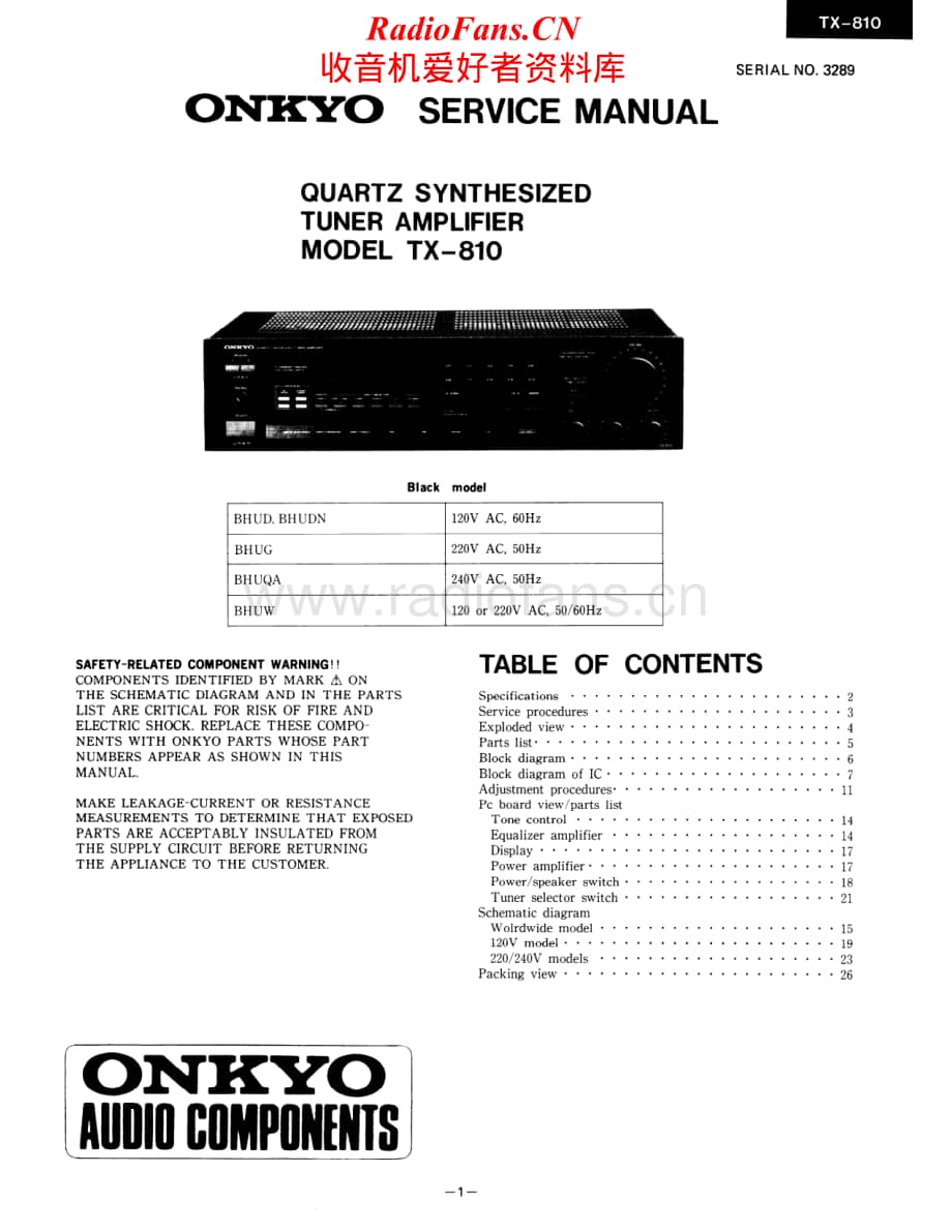 Onkyo-TX810-rec-sm维修电路原理图.pdf_第1页