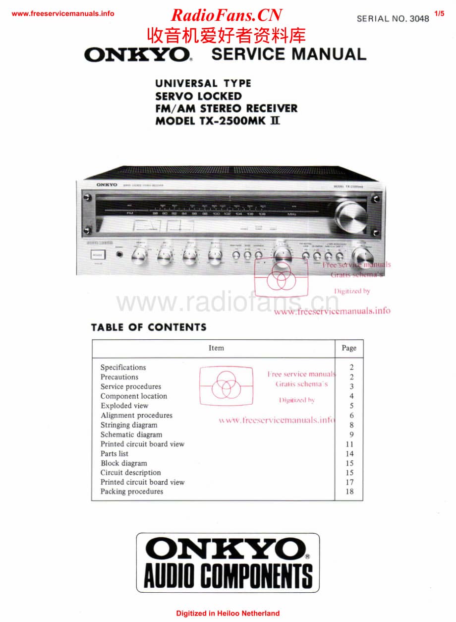 Onkyo-TX2500MKII-rec-sch维修电路原理图.pdf_第1页