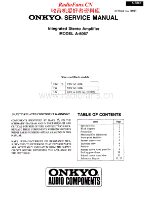 Onkyo-A8067-int-sm维修电路原理图.pdf