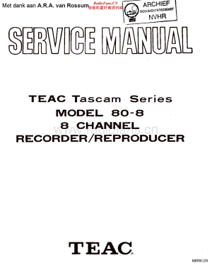 Teac-Tascam80.8-tape-sm维修电路原理图.pdf