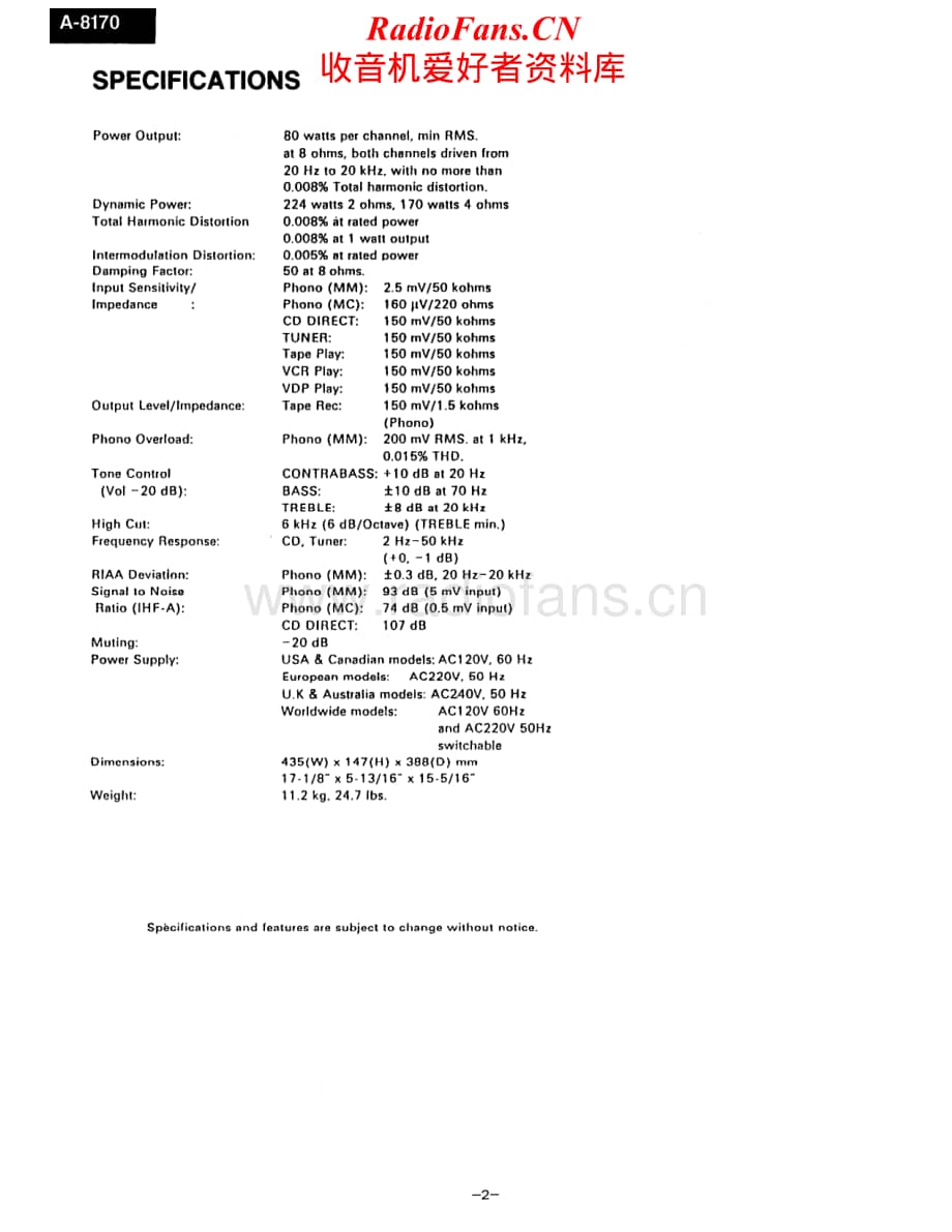 Onkyo-A8170-int-sm维修电路原理图.pdf_第2页