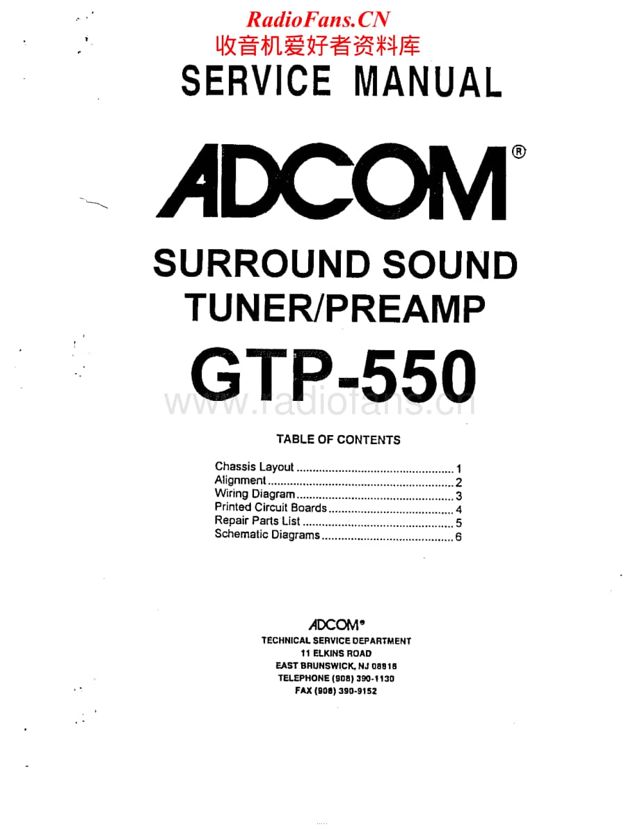 Adcom-GTP550-pre-sm维修电路原理图.pdf_第1页