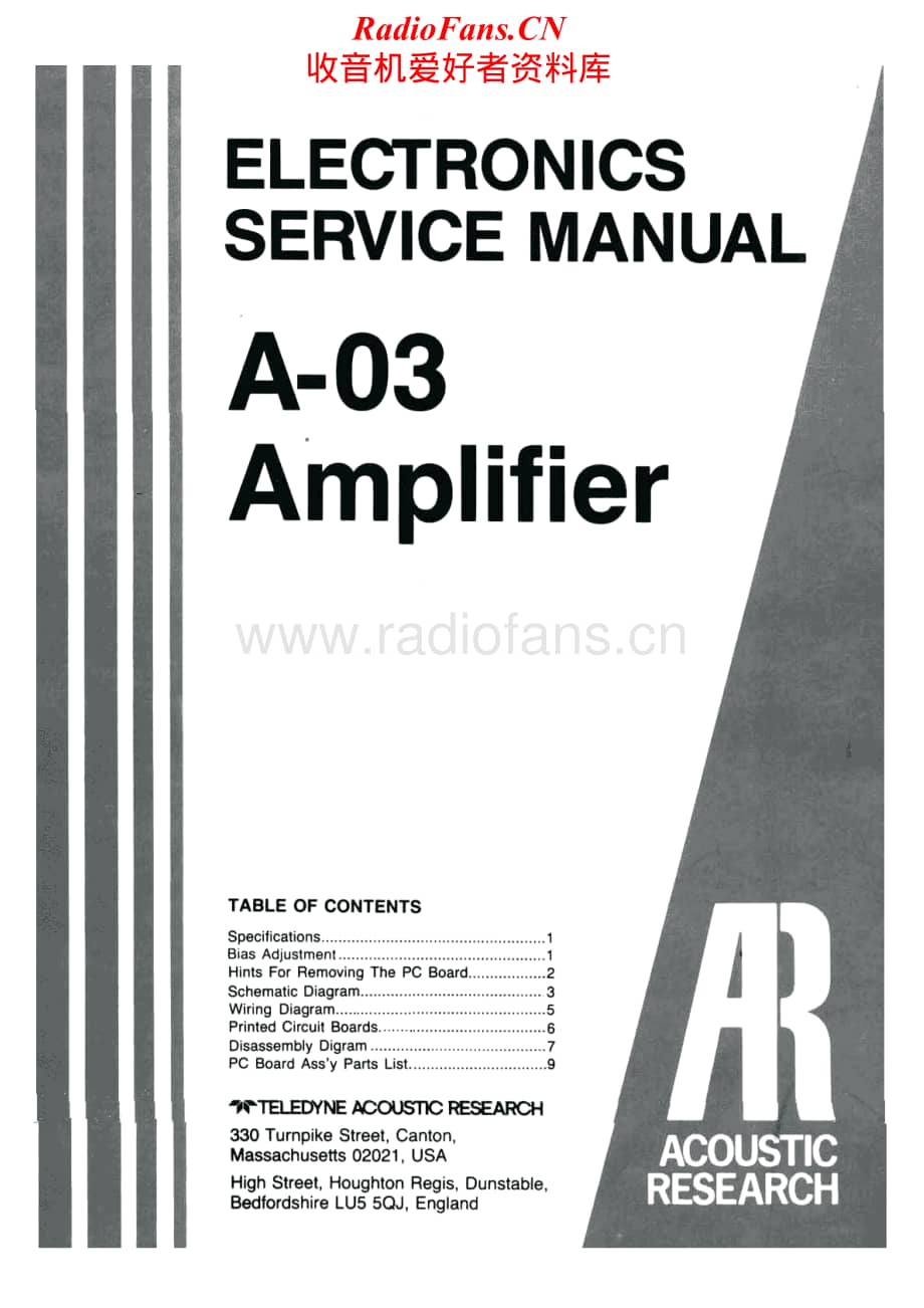 AcousticResearch-A03-int-sm维修电路原理图.pdf_第1页