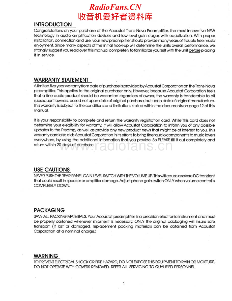 Acoustat-TransNova-pre-sch维修电路原理图.pdf_第2页