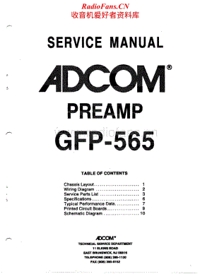 Adcom-GFP565-pre-sm维修电路原理图.pdf