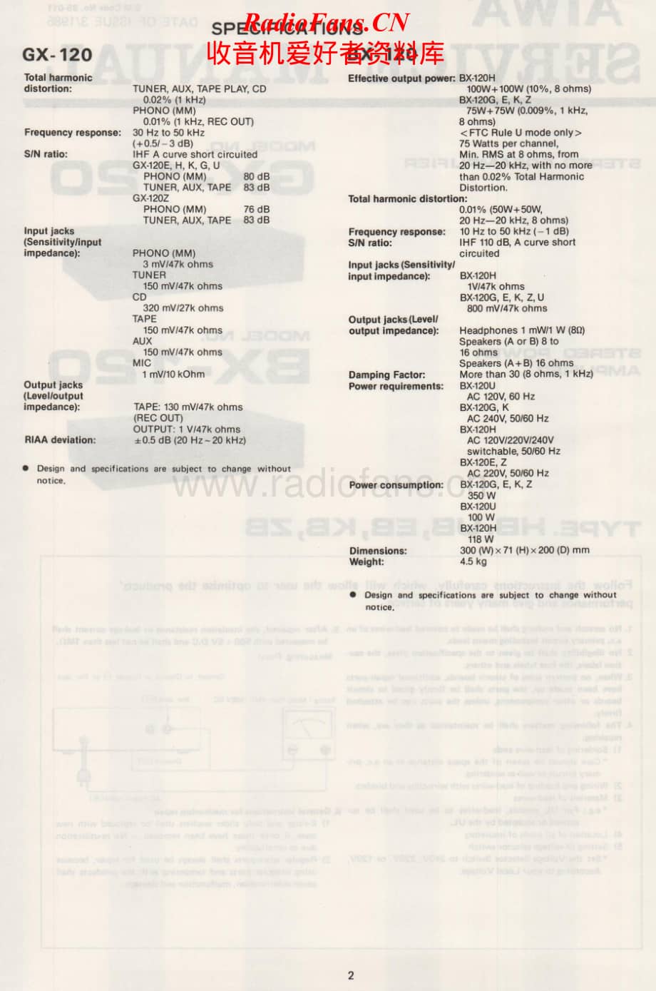 Aiwa-GX120-pre-sm维修电路原理图.pdf_第2页