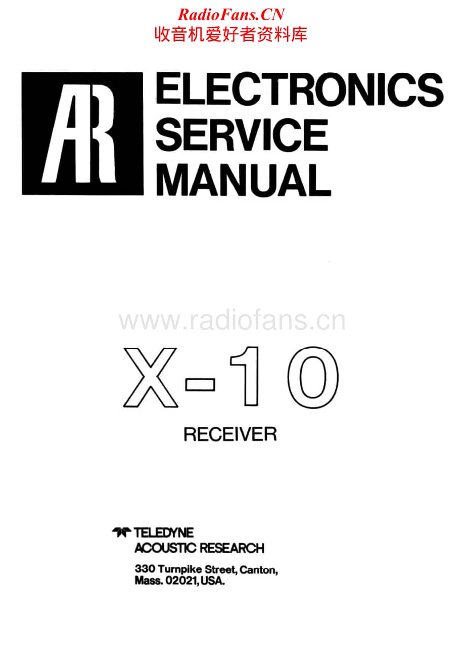 AcousticResearch-X10-rec-sm维修电路原理图.pdf_第1页