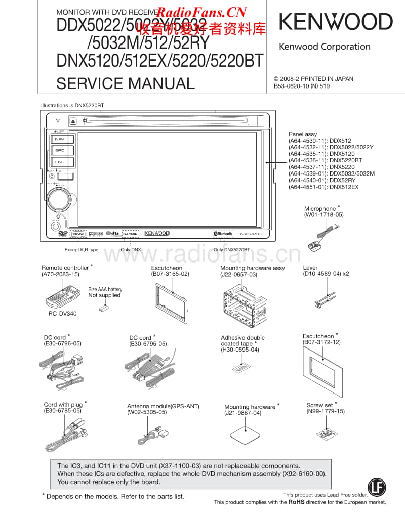 Kenwood-DNX-5220-Service-Manual电路原理图.pdf_第1页