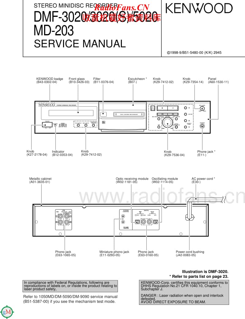 Kenwood-DMF-5020-Service-Manual电路原理图.pdf_第1页