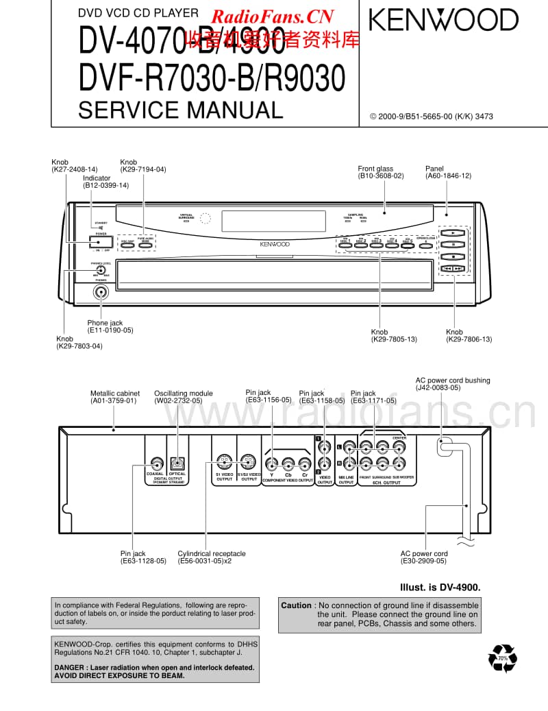 Kenwood-DVFR-7030-B-Service-Manual电路原理图.pdf_第1页