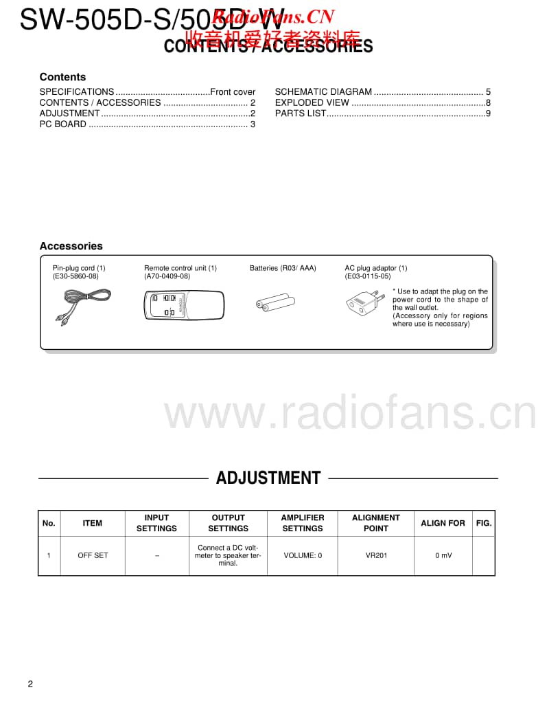 Kenwood-505-DW-Service-Manual电路原理图.pdf_第2页