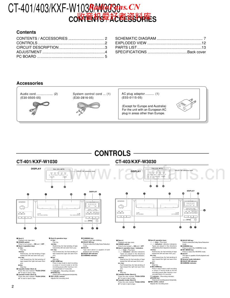 Kenwood-CT-401-HU-Service-Manual电路原理图.pdf_第2页