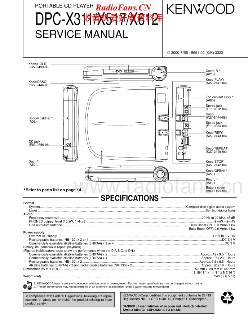 Kenwood-DPCX-612-Service-Manual(1)电路原理图.pdf_第1页