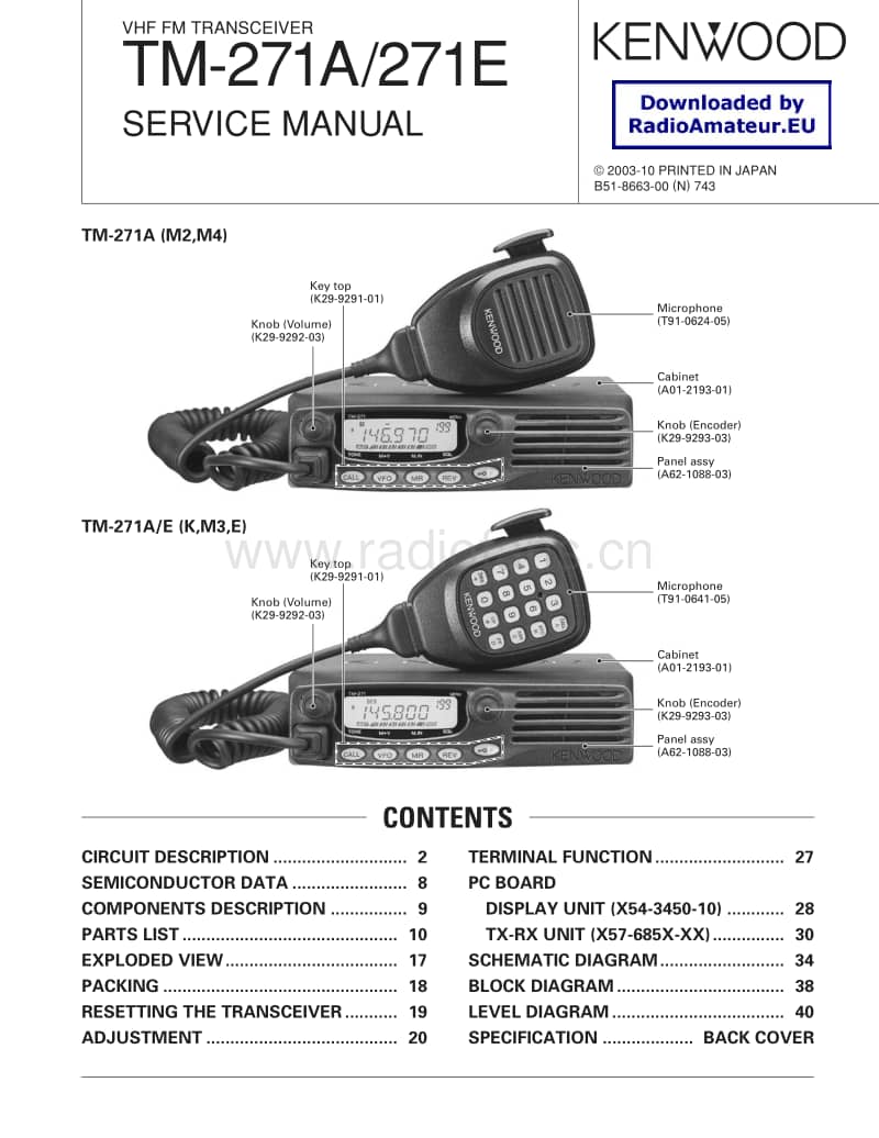 Kenwood-TM-271-E-Service-Manual电路原理图.pdf_第1页