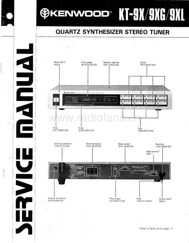 Kenwood-KT-9X-Service-Manual电路原理图.pdf_第1页