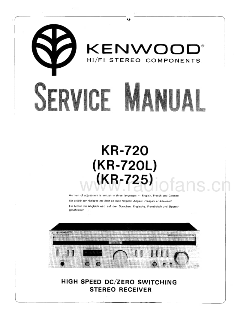 Kenwood-KR-720-Service-Manual电路原理图.pdf_第1页