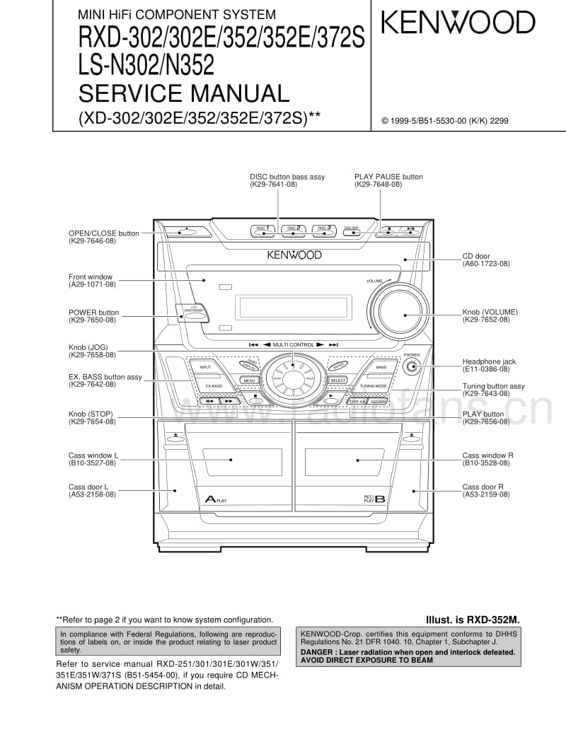 Kenwood-RXD-302-E-Service-Manual电路原理图.pdf_第1页