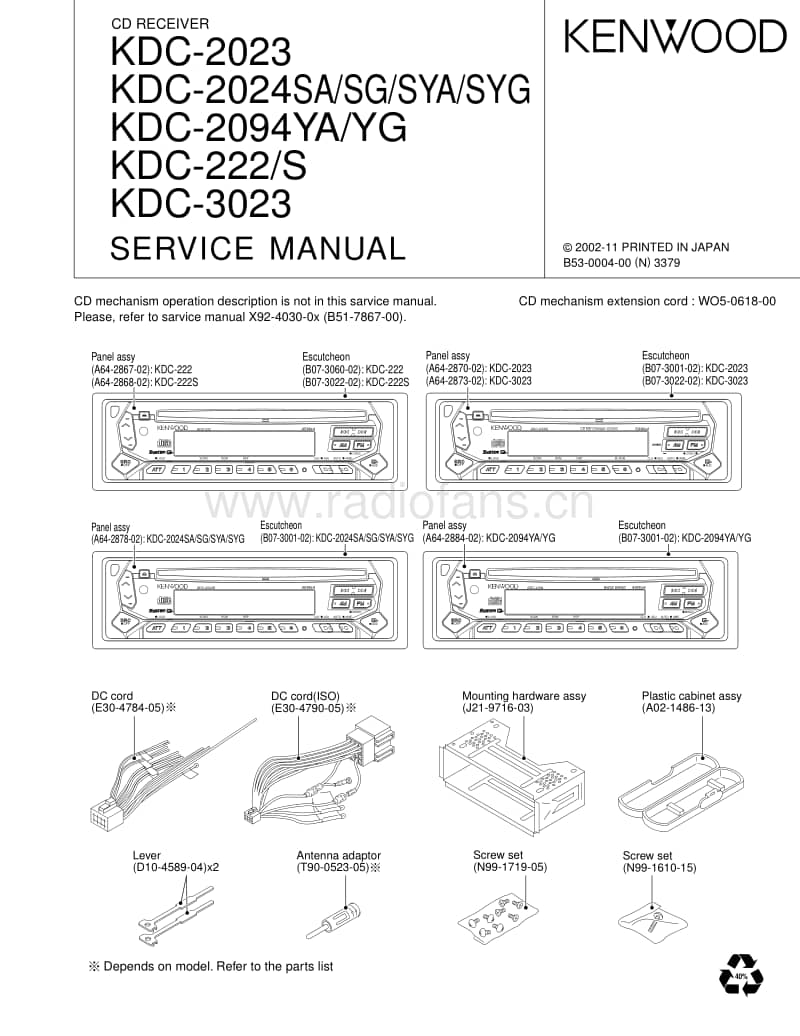 Kenwood-KDC-2024-Service-Manual电路原理图.pdf_第1页