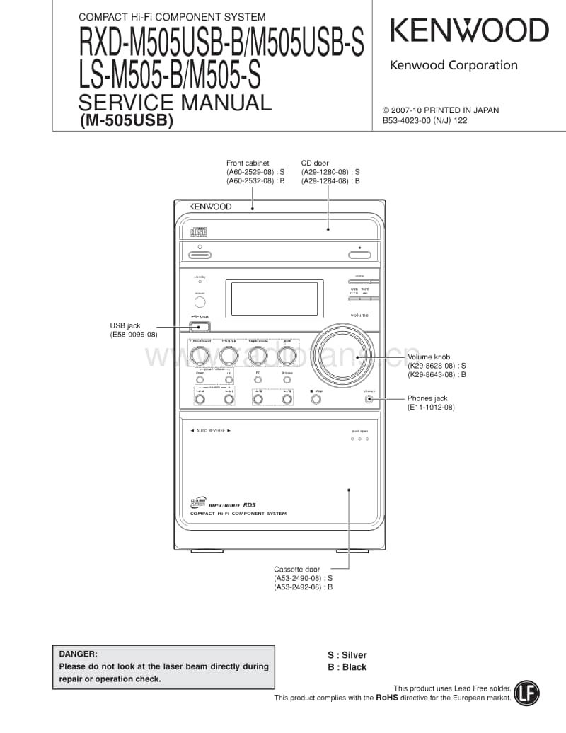 Kenwood-LSM-505-B-Service-Manual电路原理图.pdf_第1页