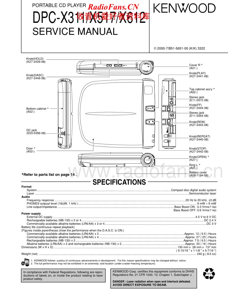 Kenwood-DPCX-311-Service-Manual电路原理图.pdf_第1页