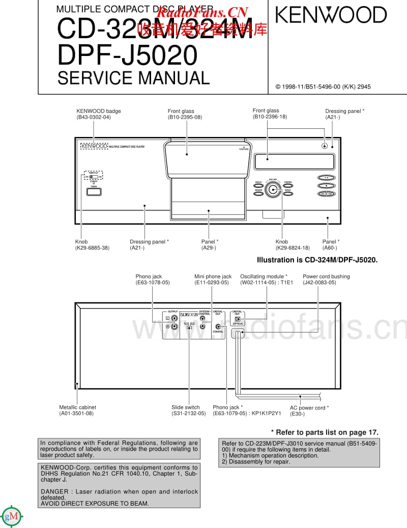 Kenwood-CD-323-M-Service-Manual电路原理图.pdf_第1页