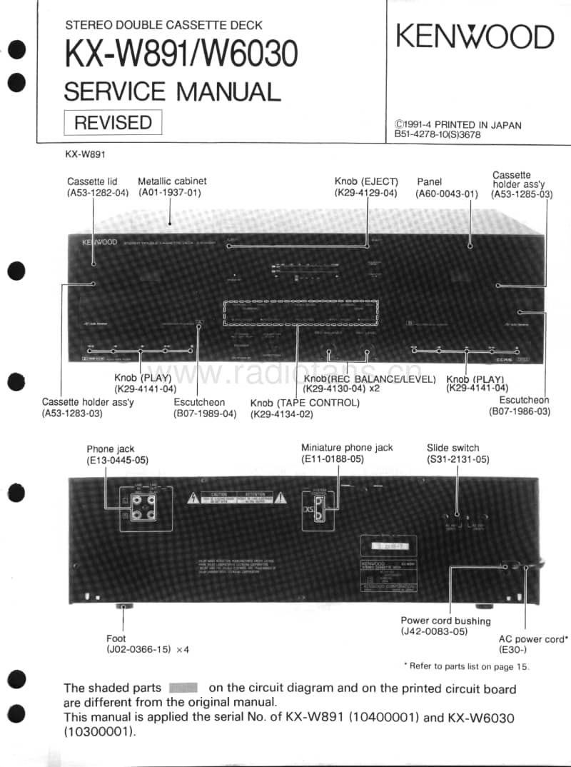 Kenwood-KXW-891-Service-Manual电路原理图.pdf_第1页