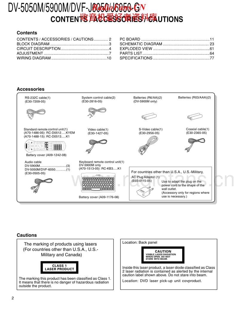 Kenwood-DVFJ-6050-Service-Manual电路原理图.pdf_第2页