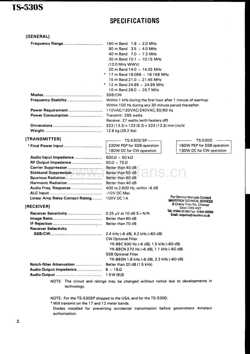 Kenwood-TS-530-S-Service-Manual电路原理图.pdf_第2页