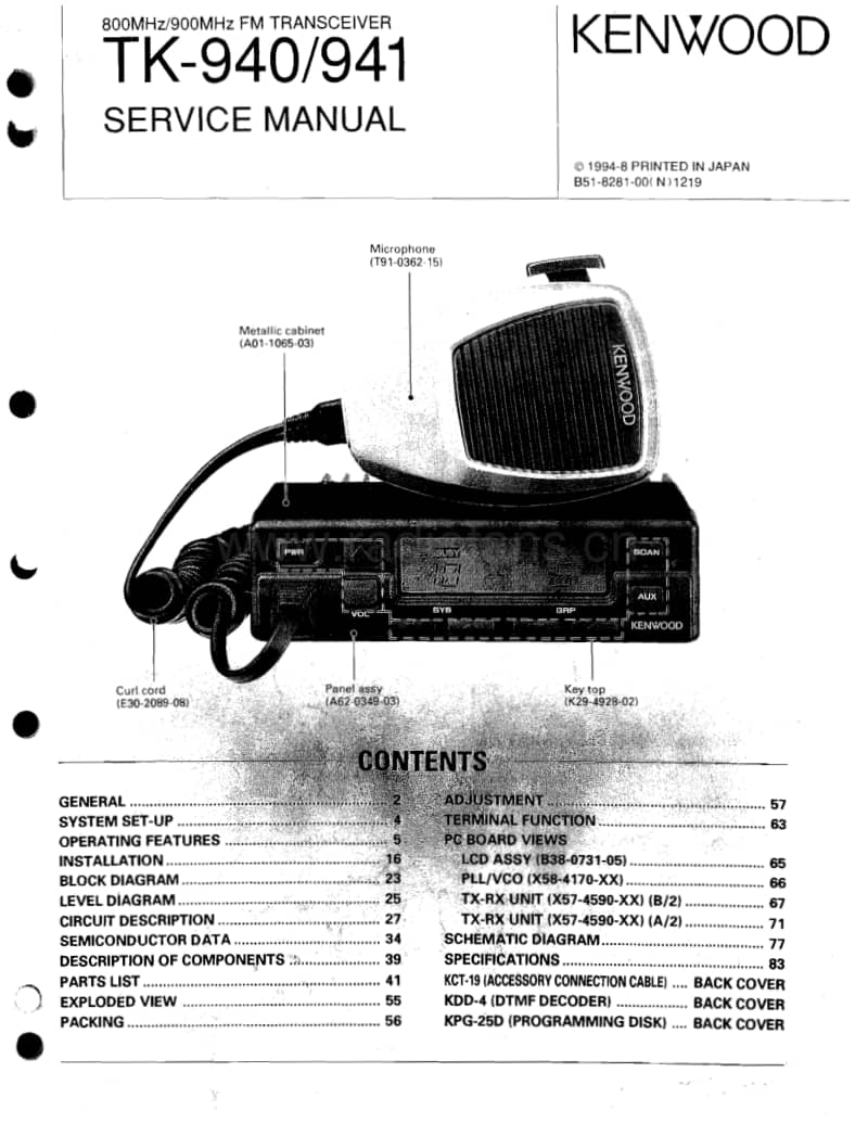 Kenwood-TK-940-Service-Manual电路原理图.pdf_第1页