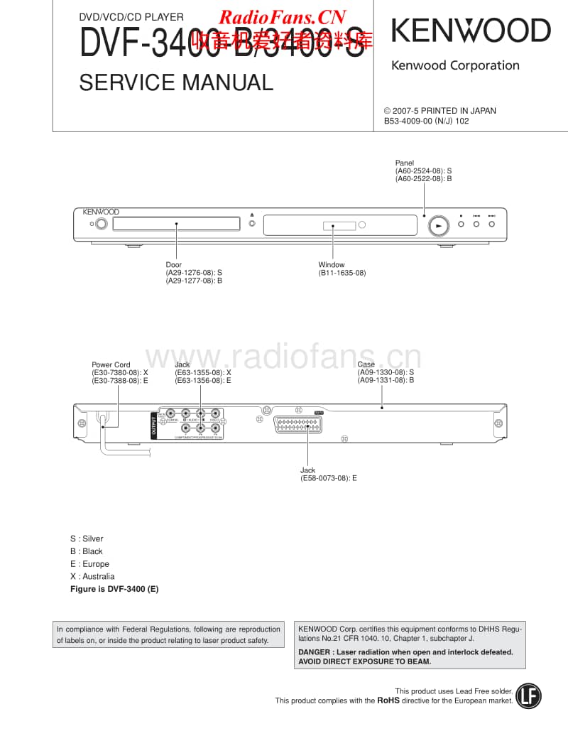 Kenwood-DVF-3400-S-Service-Manual电路原理图.pdf_第1页