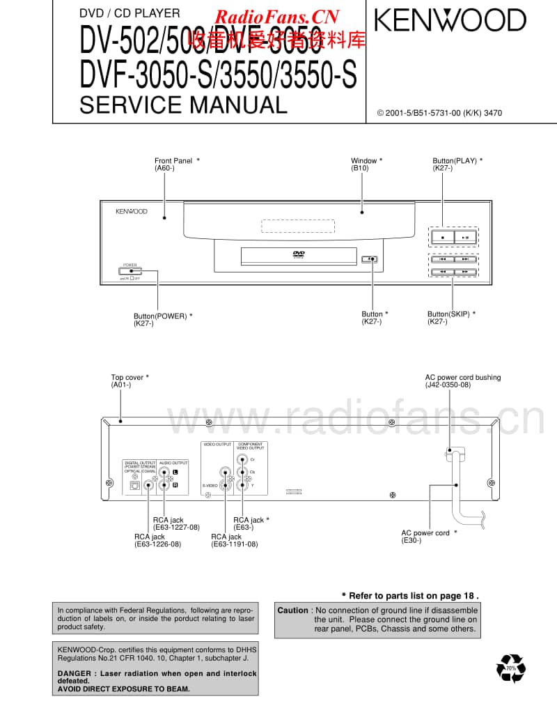 Kenwood-DVF-3050-Service-Manual电路原理图.pdf_第1页