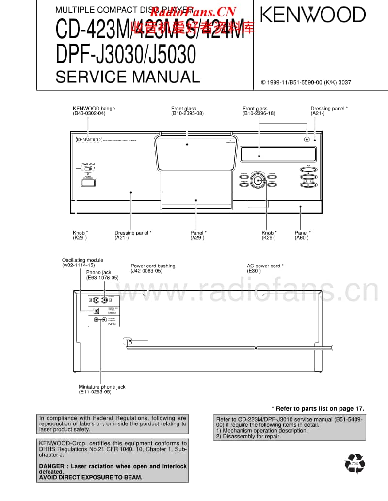 Kenwood-DPFJ-3030-Service-Manual(1)电路原理图.pdf_第1页