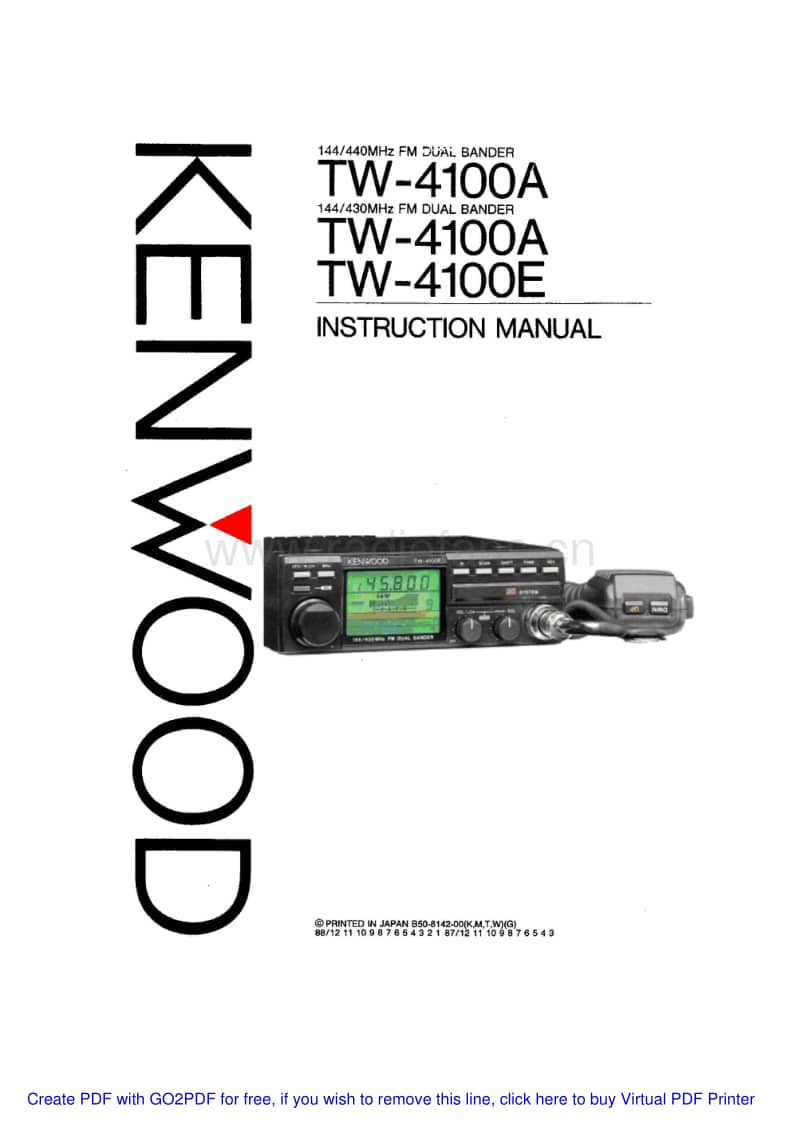 Kenwood-TW-4100-Owners-Manual电路原理图.pdf_第1页