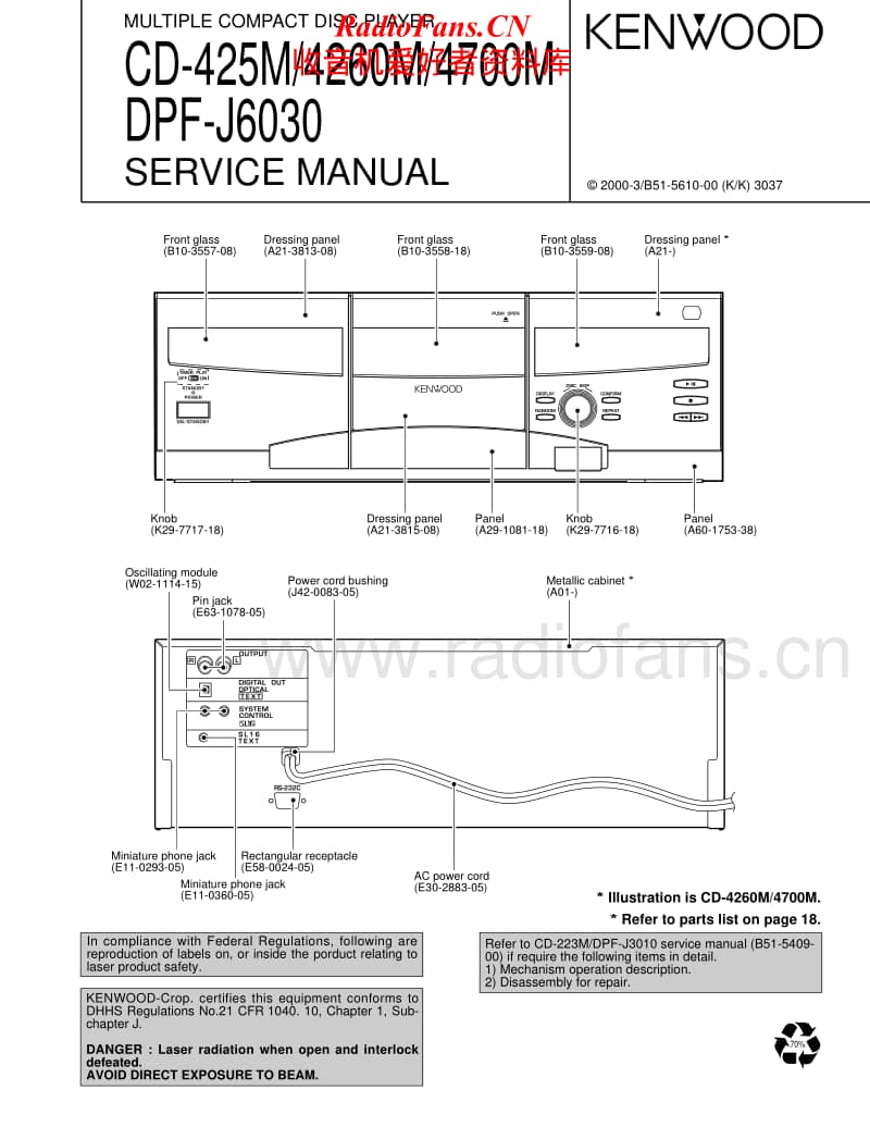 Kenwood-CD-4260-M-Service-Manual电路原理图.pdf_第1页