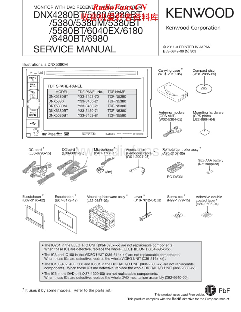 Kenwood-DNX-5380-Service-Manual(1)电路原理图.pdf_第1页