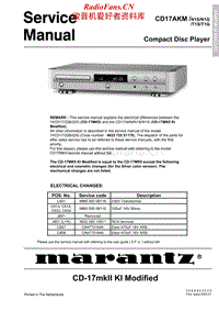 Marantz-CD-17-AKM-Service-Manual电路原理图.pdf