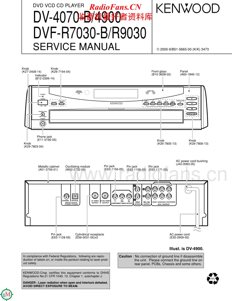 Kenwood-DVFR-9030-Service-Manual电路原理图.pdf_第1页