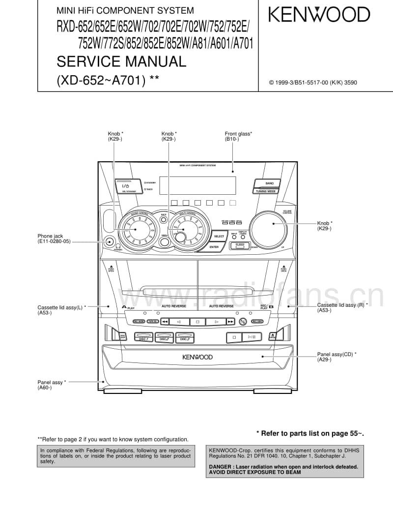 Kenwood-RXD-752-Service-Manual电路原理图.pdf_第1页