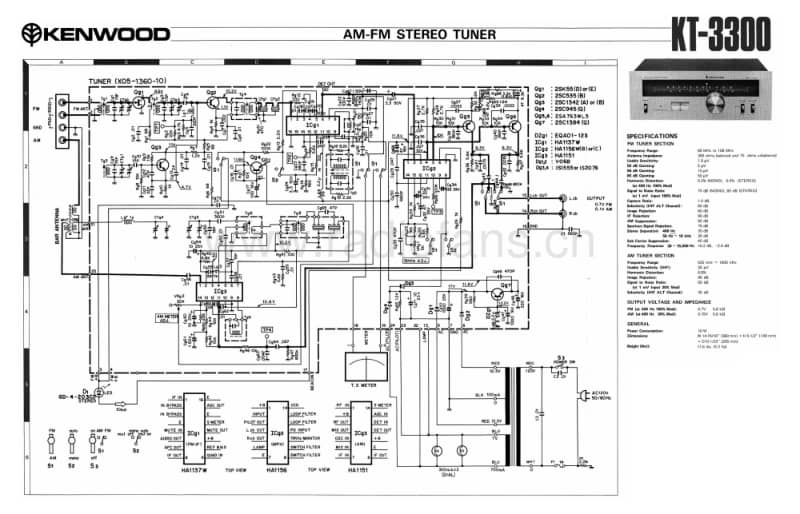 Kenwood-KT-3300-Schematic电路原理图.pdf_第1页