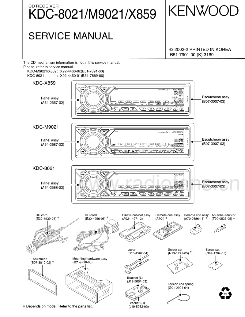 Kenwood-KDCM-9021-Service-Manual电路原理图.pdf_第1页