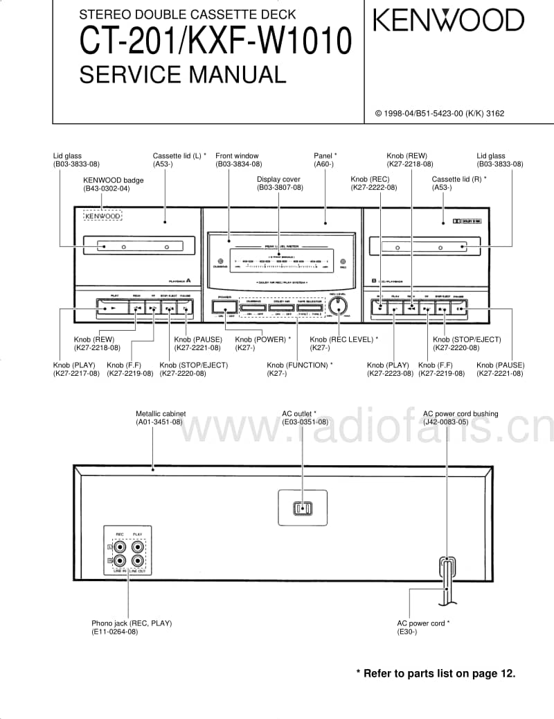 Kenwood-KXFW-1010-Schematic电路原理图.pdf_第1页