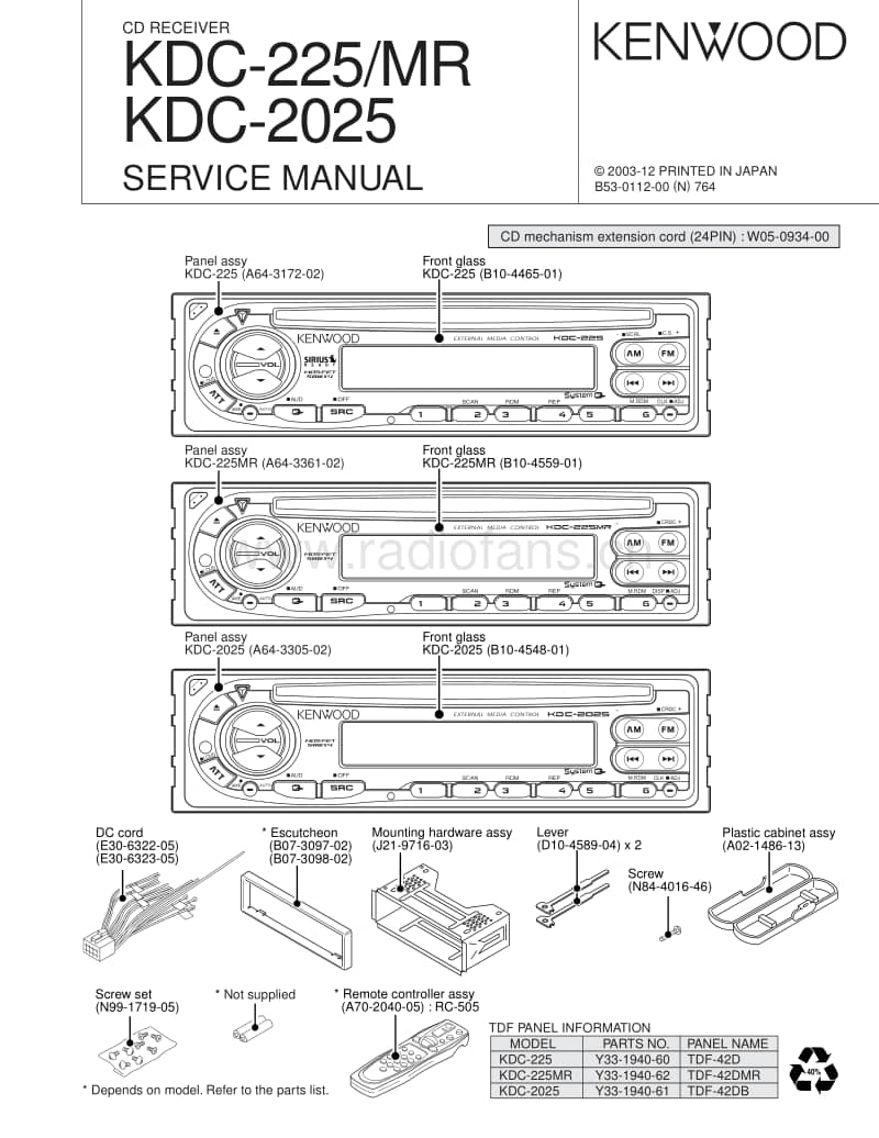 Kenwood-KDC-2025-Service-Manual电路原理图.pdf_第1页